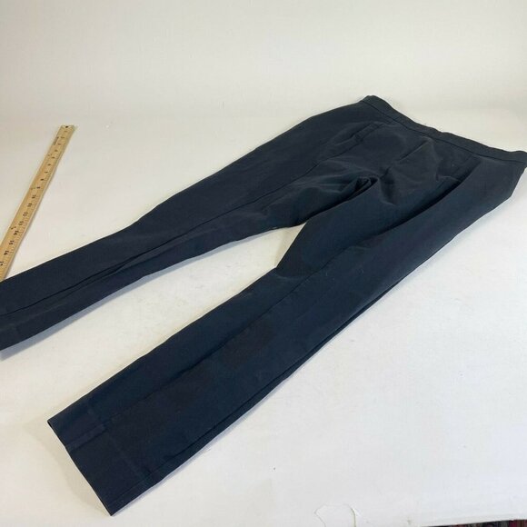 Everlane Womens High Waist Dress Pants Trousers Black Legging Sz 12 Zip Stretch - Picture 3 of 9